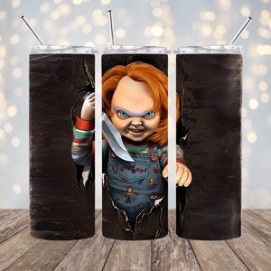 Horror 20oz Tumbler With Metal Straw